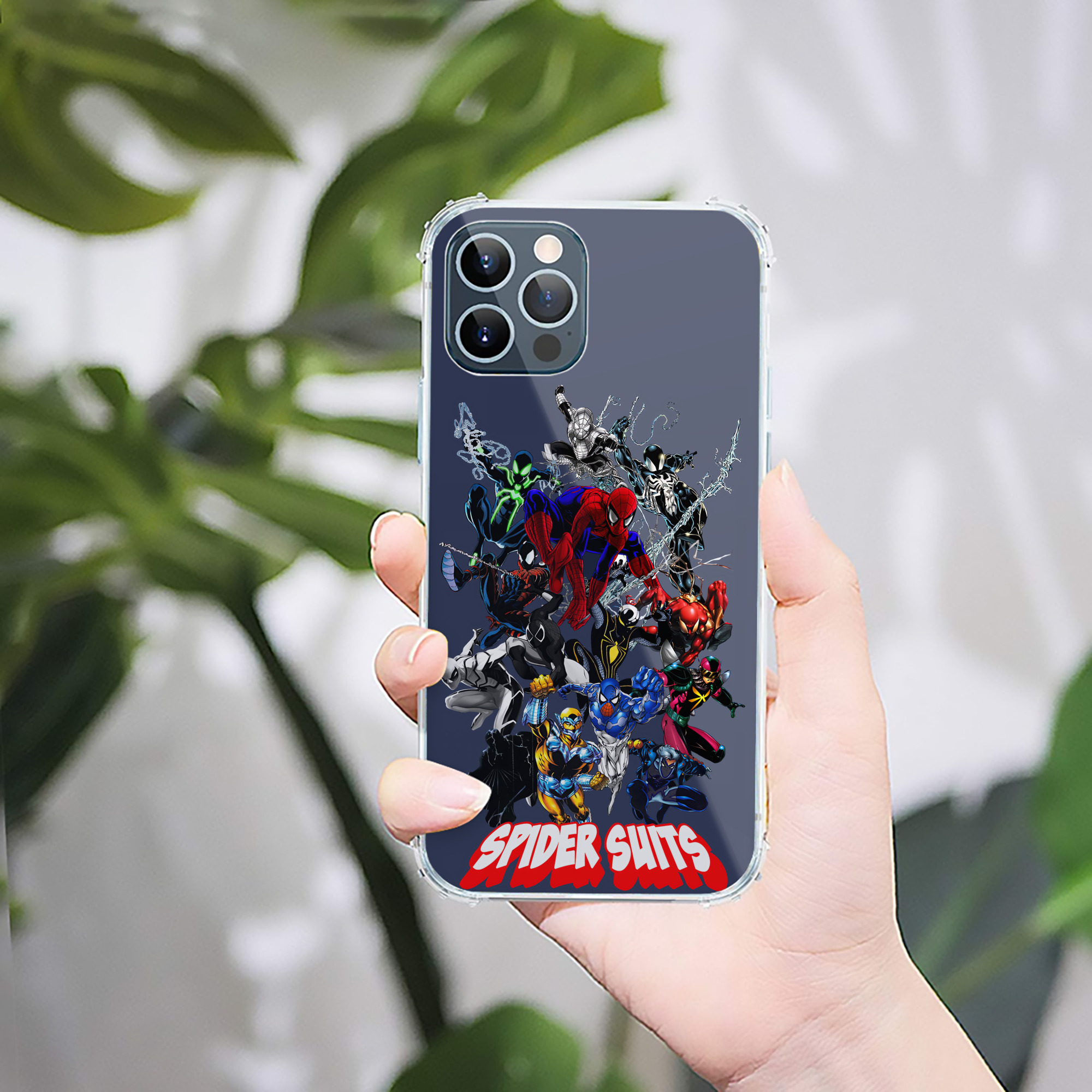 （画像用） Spider Man スパイダーマン 【iPhone 12シリーズ対応】透明スマホケース（クリアソフトケース）